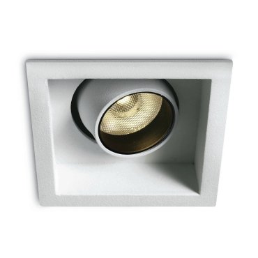 ONE Light Moving Inner Cylinder - Einbaustrahler - 62 x 62 mm, 58 x 58 mm Einbaumaß - 6W dimmbare LED inkl. - weiß