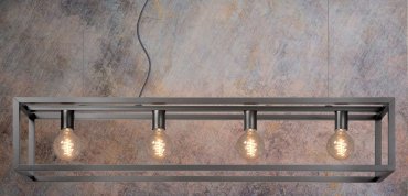 AUSSTELLUNGSSTÜCK - Lucide Oris - Hängelampe 4L - 120 x 25 x 90 cm - eisen­grau