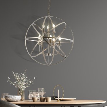 Searchlight Orbit - Hängeleuchte - Ø 80 x 200 cm - Messing antik