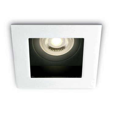 ONE Light Dark Light Square - Einbaustrahler - 96 x 96 mm, 80 x 80 mm Einbaumaß - weiß
