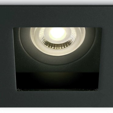 ONE Light Dark Light Square - Einbaustrahler - 96 x 96 mm, 80 x 80 mm Einbaumaß - schwarz