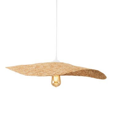 Maxlight Nap - Pendelleuchte - Ø 60 x 155 cm - hellbraun und weiß