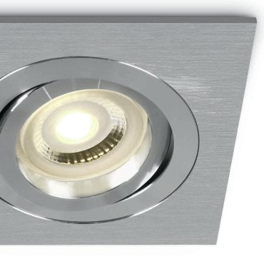 ONE Light Dual Ring GU10 - Einbaustrahler - 94 x 94 mm, Ø 80 mm Einbaumaß - Aluminium