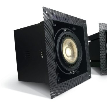 ONE Light Trimless Multi System Boxen - rahmenloser Metallsockel - 156 x 156 mm, 164 x 164 mm Einbaumaß - schwarz
