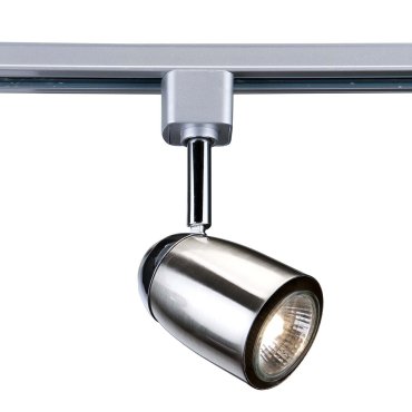 Searchlight Track &amp; Spot - Stromschienenstrahler - 6 x 17 cm - satiniert silber und chrom