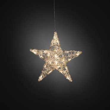 Konstsmide Weihnachtsbeleuchtung - Weihnachtsstern - 32 x 8 x 34 cm - transparent