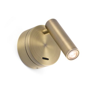 Faro Boc - Wandleuchte mit Schalter - 8,5 x 11 x 17 cm - 3W LED inkl. - Bronze
