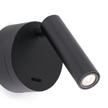 Faro Boc - Wandleuchte mit Schalter - 8,5 x 11 x 17 cm - 3W LED inkl. - mattschwarz