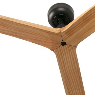Faro Klim M - Deckenventilator - Ø 125 cm - matt schwarz und Kiefer