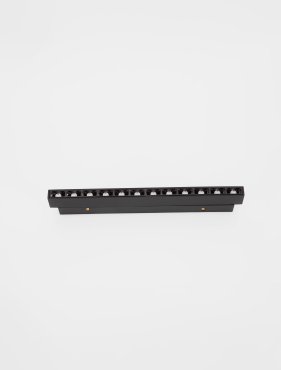 Nova Luce Ultra Slim - Stromschienenleuchte - 19,5 x 3,4 cm - 12W LED inkl. - warmweiße Lichtfarbe - schwarz