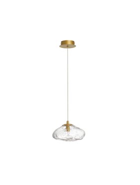 Nova Luce King - Hängeleuchte - Ø 20 x 200 cm - gold und transparent