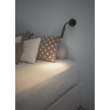 Faro Kale - Wandleuchte mit Schalter - 38 x 10 cm - 3W LED inkl. - mattschwarz
