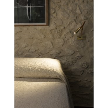 Faro Lead - Wandleuchte mit Schalter - 40 x 5 cm - 3W LED inkl. - Bronze und Braun