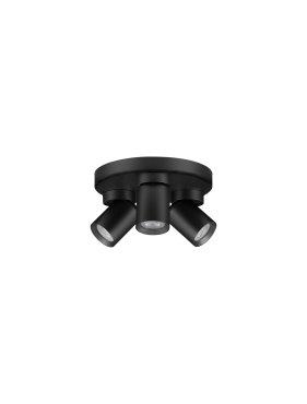 Nova Luce Amecy - Aufbaustrahler 3L - Ø 22 x 12,5 cm - Sand schwarz