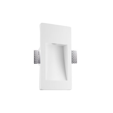 Nova Luce Eurona - Wandeinbauleuchte - 16,5 x 8 cm - weißer Gips