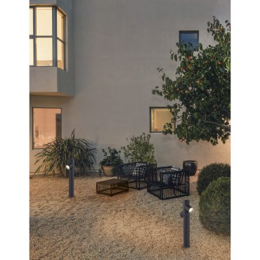 Nova Luce Ramo - Gartenpfosten - 21 x 8 x 60 cm - IP65 - dunkelgrau
