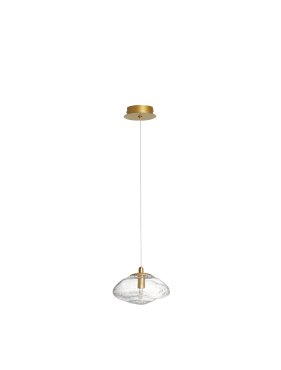Nova Luce King - Hängeleuchte - Ø 16 x 200 cm - gold und transparent