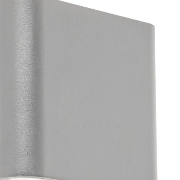 Searchlight Hilperton - Außenwandleuchte - 11,5 x 9 cm - 6W LED inkl. - IP44 - grau