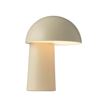 Design For The People Faye - wiederaufladbare Tischleuchte - Ø 17,3 x 22 cm - dimmbare LED inkl. - beige