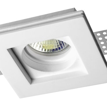 Nova Luce Tobia - Einbaustrahler - 100 x 100 mm, 105 x 105 mm Einbaumaß - weißer Gips