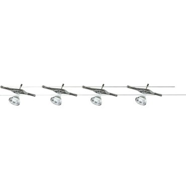 Searchlight Track &amp; Spot - LED Kabelsatz - 500 cm - 5 x 5W LED inkl. - chrom