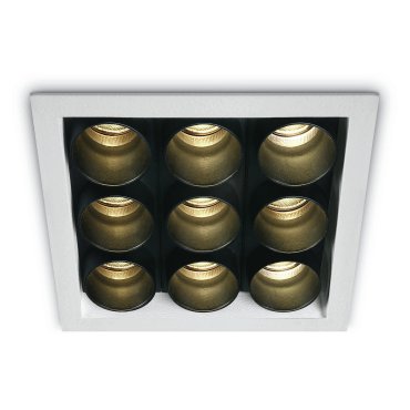 ONE Light Dark Light Tubes - Einbaustrahler - 107 x 107 mm, 96 x 96 mm Einbaumaß - inkl. 22W LED - weiß