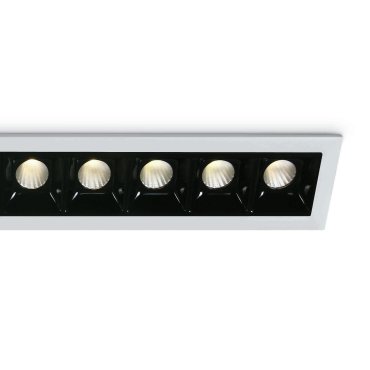 ONE Light Shop Square Boxes - Einbaustrahler - 281 x 45 mm, 272 x 36 mm Einbaumaß - 10 x 2W dimmbare LED inkl. - weiß