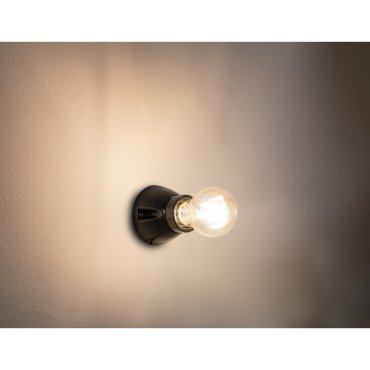 Faro Kera - Decken-/Wandleuchte - Ø 7,4 x 6,2 cm - schwarz glänzend