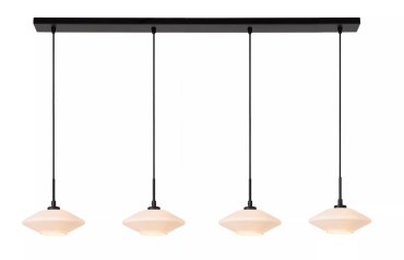 Lucide Trevor 4L - Hängeleuchte - 125 x 20 x 150 cm - schwarz und opal