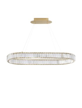 Nova Luce Aurelia - hängeleuchte - 92 x 37 x 150 cm - 48W dimmbare LED inkl. - gold