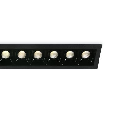 ONE Light Shop Square Boxes - Einbaustrahler - 281 x 45 mm, 272 x 36 mm Einbaumaß - 10 x 2W dimmbare LED inkl. - schwarz