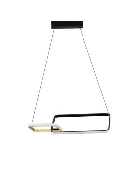 Nova Luce Imar - Hängelampe - 54 x 150 x 30 cm - 36W dimmbar LED inkl. - sand schwarz und gold