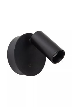 Lucide Toni - wiederaufladbare Wandleuchte - Ø 8,1 x 12,4 cm - 2W dimmbare LED inkl - schwarz