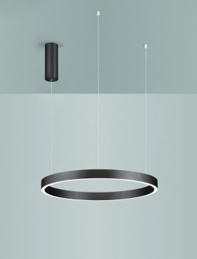 Nova Luce Elowen - Pendelleuchte - Ø 60 x 150 cm - 60W dimmbare LED inkl - gebürstetes Kaffeebraun