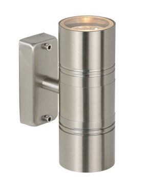 Lucide Arne 2 - Wandleuchte - 6,3 x 12 x 17 cm - 2 x 5W LED inkl. - IP44 - satiniertes Chrom