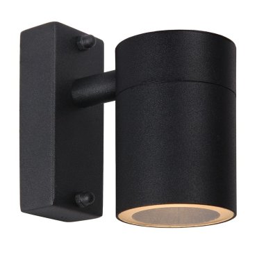 Lucide Arne - Außenwandleuchte - 6,3 x 12 x 11,7 cm - 5W LED inkl. - IP44 - schwarz
