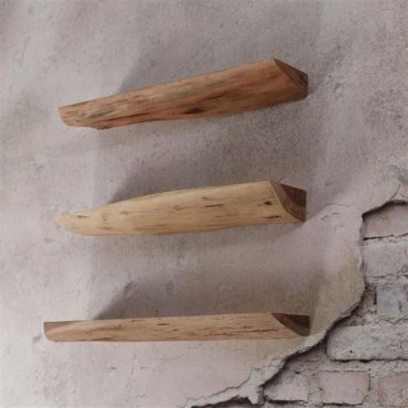 Vico Natural Edge - Wandregal 3er-Set - 60 x 13 x 4 cm - Akazienholz