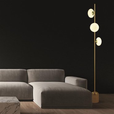 Searchlight Pebble - Stehleuchte - 23 x 20 x 170,5 cm - Gold und Opal