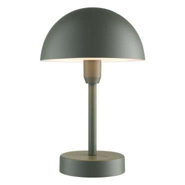 Nordlux Ellen To-Go - kabellose Outdoor-Tischleuchte mit Ladestation - Ø 16 x 25 cm - 3 Stufen dimmbar - inkl. 2,8W LED - IP44 - olivgrün