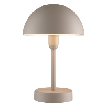 Nordlux Ellen To-Go - kabellose Outdoor-Tischleuchte mit Ladestation - Ø 16 x 25 cm - 3 Stufen dimmbar - inkl. 2,8W LED - IP44 - beige