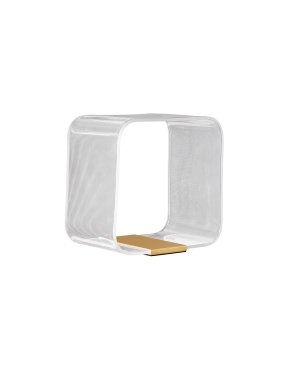 Nova Luce Valentin - Tischleuchte mit Schnurschalter - 24 x 24 x 16 cm - 14W dimmbar LED inkl. - messing gold