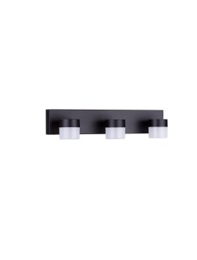 Nova Luce Teko - wandleuchte - 38,5 x 7,5 x 11,5 cm - 17W LED inkl. - IP44 - sand schwarz