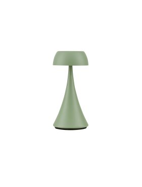 Nova Luce Ycro - wiederaufladbare Tischleuchte für den Außenbereich - Ø 8 x 17,5 cm - 2W dimmbare LED inkl. - IP54 - olivgrün