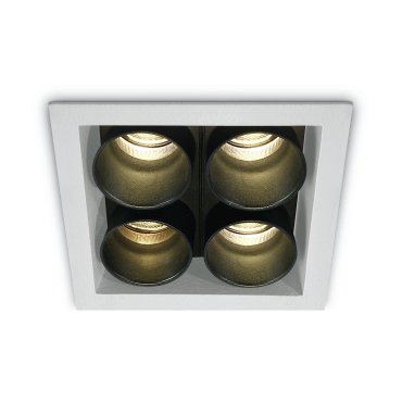ONE Light Dark Light Tubes - Einbaustrahler - 77 x 77 mm, 68 x 68 mm Einbaumaß - inkl. 10W LED - weiß