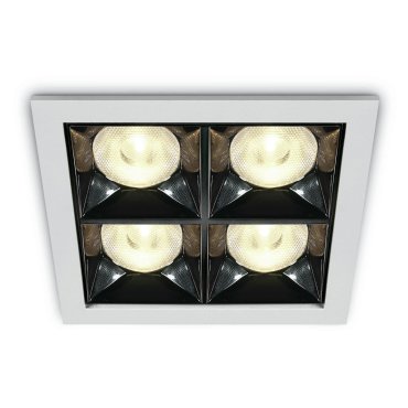 ONE Light Mirror Square Boxes - Einbaustrahler - 93 x 93 mm, 85 x 85 mm Einbaumaß - inkl. 16W LED - weiß
