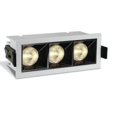 ONE Light Mirror Square Boxes - Einbaustrahler - 130 x 54 mm, 124 x 45 mm Einbaumaß - inkl. 12W LED - weiß