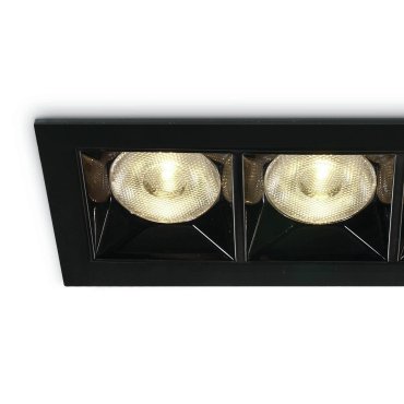 ONE Light Mirror Square Boxes - Einbaustrahler - 130 x 54 mm, 124 x 45 mm Einbaumaß - 12W LED inkl. - schwarz