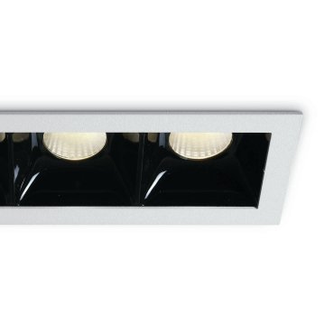 ONE Light Shop Square Boxes - Einbaustrahler - 157 x 62 mm, 150 x 57 mm Einbaumaß - 3 x 6,5W dimmbare LED inkl. - weiß