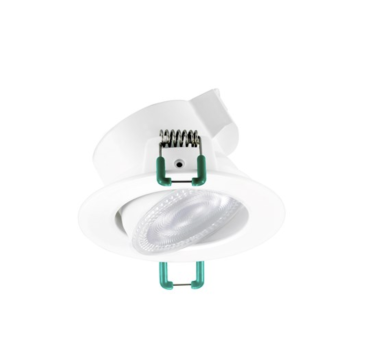 Sylvania Start Eco Spot - Einbaustrahler - Ø 87 mm, 74 mm Einbaumaß - 5W LED inkl. - IP44 - 4000K - weiß