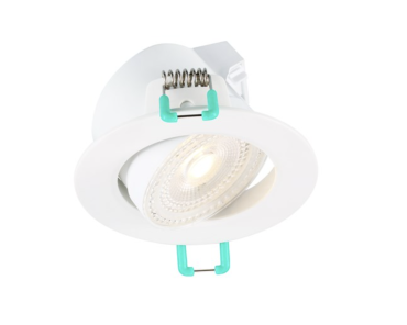 Sylvania Start Eco Spot - Einbaustrahler - Ø 87 mm, 74 mm Einbaumaß - 5,5 W dimmbare LED inkl. - IP44 - weiß